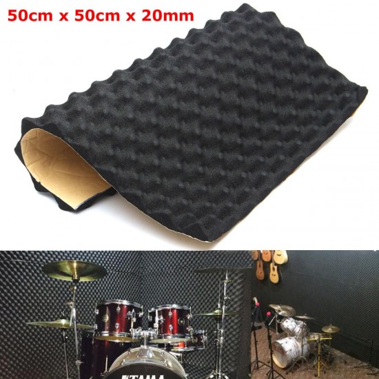 20mm Sound Absorber Acoustic Foam Self-adhesive for Studio 50x50cm
