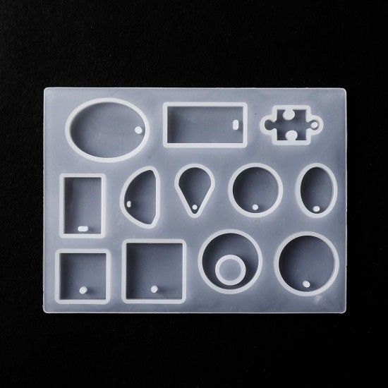 213Pcs Resin Casting Mold Kit Silicone For Necklace Jewelry Pendant Craft Making Tools