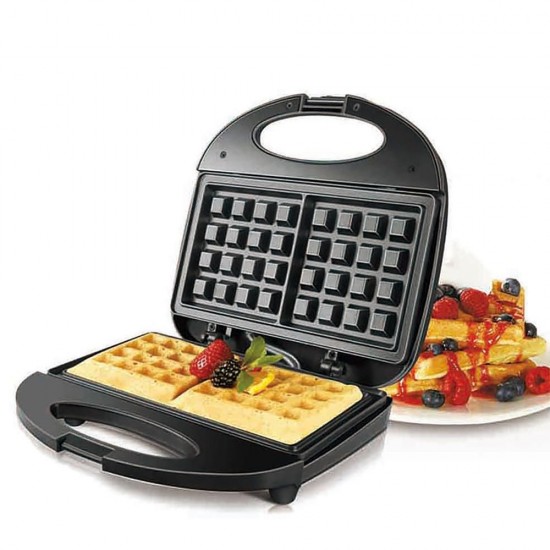 220V 750W 3 in 1 Waffle Sandwich Maker Panini BBQ Grilling Machine Breakfast Maker