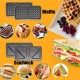 220V 750W 3 in 1 Waffle Sandwich Maker Panini BBQ Grilling Machine Breakfast Maker