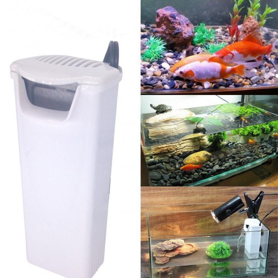 220V Aquarium Internal Filter Turtle Fish Tanks Water Pump Wall Suction Cup Standard Adaptor