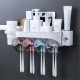 2/3/4 Cups Automatic Toothpaste Toothbrush Holder Wall Hanging Hair Dryer Rack