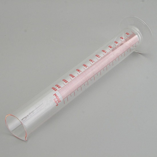 250ml 0-100 Degree Hydrometer Glass Test Jar For Wines Makeing Measuring Cylinder