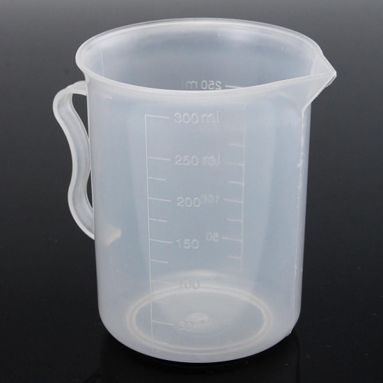 250ml Plastic Measuring Cup Clear Double Graduated Cylindrical Measuring Jug