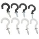 25pcs 30mm Plastic Cup Hook Wall Question Mark Hook Eyebolt Screws