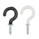 25pcs 30mm Plastic Cup Hook Wall Question Mark Hook Eyebolt Screws