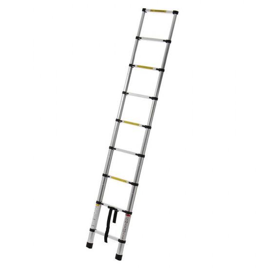 2.6M/8.5FT With Plastic Card Lock Telescopic Ladder Aluminum Alloy Ladder