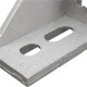 28x58x58mm Aluminum L Shape Brace Corner Joint Right Angle Bracket 4 Holes