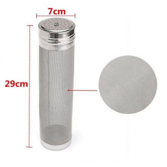 29x7CM Stainless Steel Home Brew Beer Dry Hopper Filter 300 Mesh