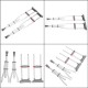 2Pcs Adjustable Height Underarm Crutched Aluminium Alloy Material Walking Stick Tools Kit