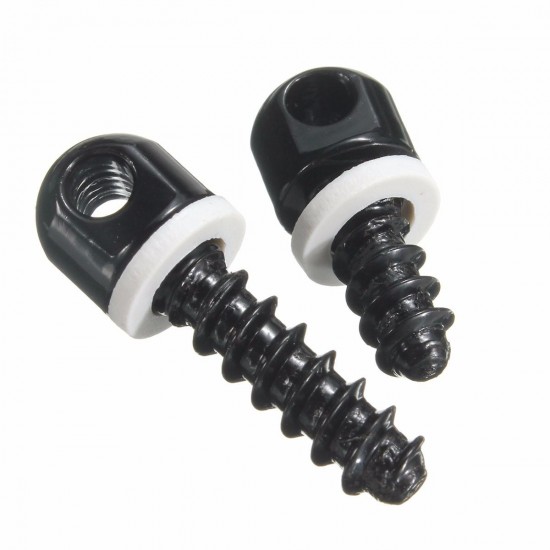 2Pcs Black Quick Release Detach Sling Mounting Suspender Loop & Studs With White Washers