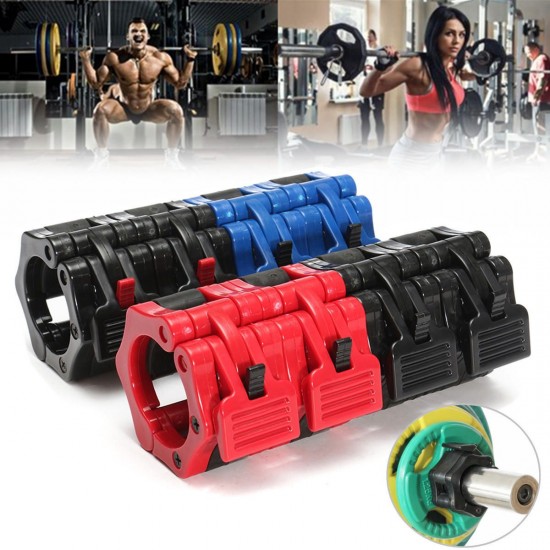 2Pcs Nylon Dumbbell Barbell Bar Spinlock Collars Clips Weight Clamps Training