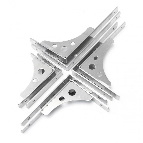 2Pcs Stainless Steel Wall Shelf Brackets Triangle Mount L Household Fixing Frames