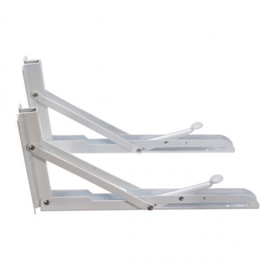 2Pcs Steel Folding Shelf Bracket Showcase Extensions Support Frame