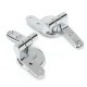 2Pcs Universal Replacement Toilet Seat Bar Hinge Set Chrome Hinges with Fittings