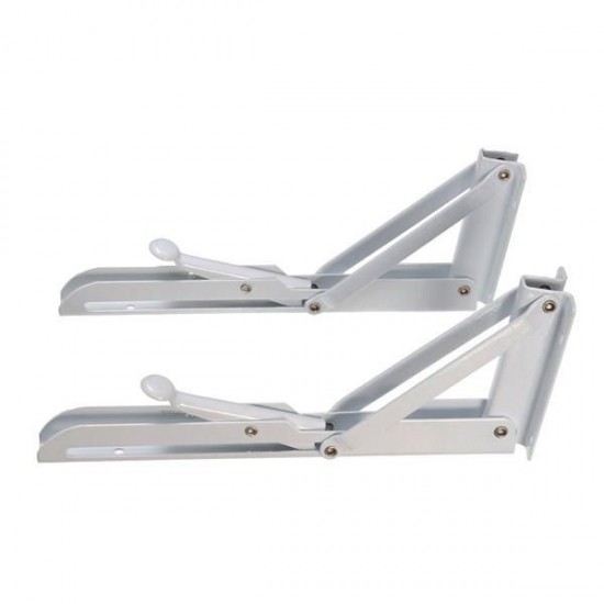 2Pcs White Shelf Bracket Kitchen Counter Extensions Support Frame