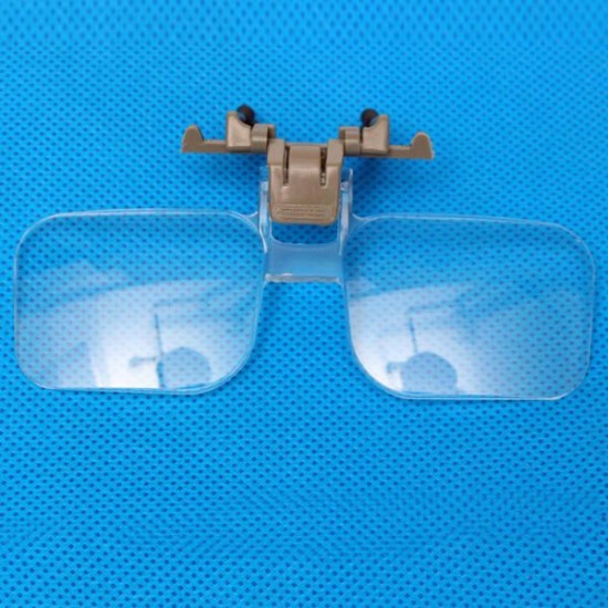 2X Magnification Hand Free Glasses Style Magnifier Loupe With Clip For Reading