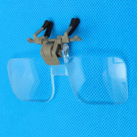 2X Magnification Hand Free Glasses Style Magnifier Loupe With Clip For Reading