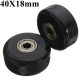 2pcs 40mm Black Luggage Suitcase Replacement Rubber Wheel Roller Suitcase Repair Parts