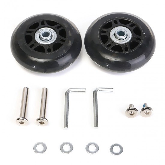 2pcs Luggage Suitcase Replacement Wheels Axles Deluxe Repair OD 70mm