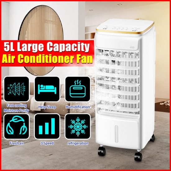 3 Gear Portable Movable Air Conditioning Cooler Fan Units Humidifier Home Office