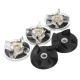 3 Plastic Gear Base and 2 Rubber Blender Replacement for Magic Mixer Spare Parts