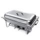 3 Plates Chafing Dish Tray Buffet Heating Stove Caterer Warmer Stainless Steel