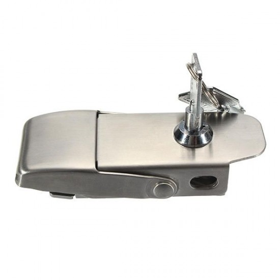 304 Stainless Steel Concealed Toggle Latch Safety Catch Key Locking Spring Loaded