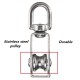 304 Stainless Steel Heavy Duty Pulley Single Wheel Swivel Lifting Rope Block