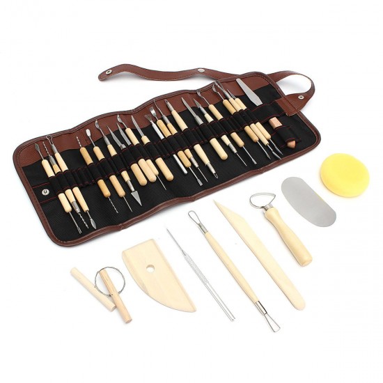 30PCS DIY Pottery Clay Sculpture Carving Modelling Ceramic Craft Tools Kit Clay Sculpting Tool