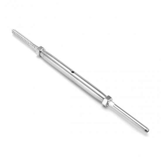 316 Stainless Steel Stud Swage Tensioner with Lag Screw Set for 1/8'' Cable Railing Rail