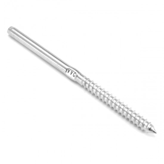 316 Stainless Steel Stud Swage Tensioner with Lag Screw Set for 1/8'' Cable Railing Rail