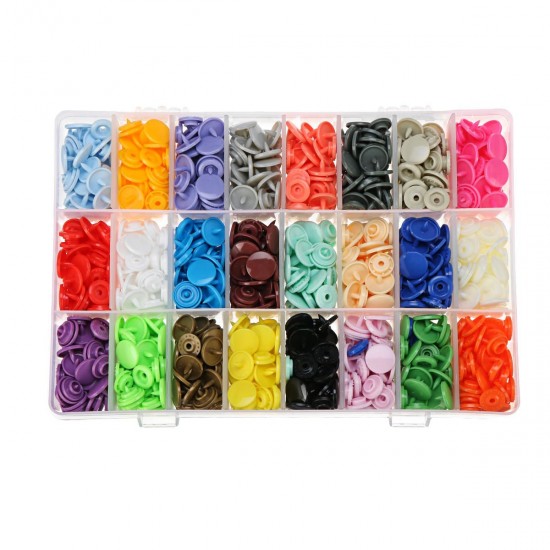 360 Set/Lot 24 Color T5 Resin Snap Plastic Buttons Installation Tools Sihetun Buckle