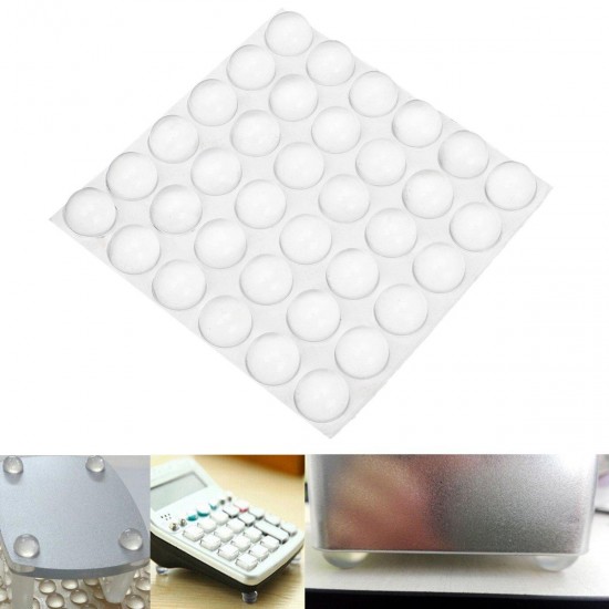 36Pcs Clear Rubber Feet Bumper Silicone Self-adhesive Anti-slip 16×10mm