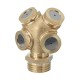 4 Hole Brass Spray Misting Nozzle Garden Sprinkler Irrigation Fitting Adjustable