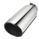 4'' Inlet 6'' Outlet Stainless Tail Exhaust Tip Muffler Pipe Bolt-On 18'' Long Exhaust Tip