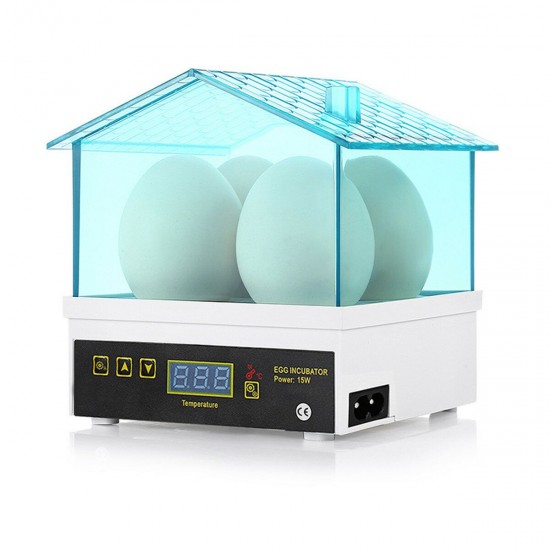 4 Mini Egg Incubator Digital Semi-Automatic HatcherFor Chickens Ducks Goose Birds Quail