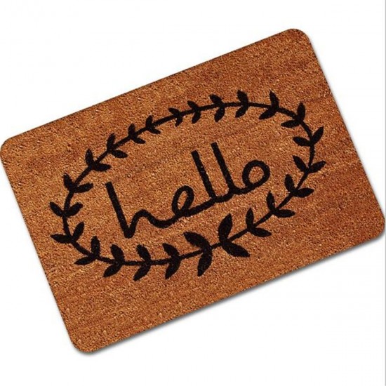 40x60cm Non Slip Rubber Floor Mat Funny Hey Hello Welcome Front Doormat Indoor Outdoor