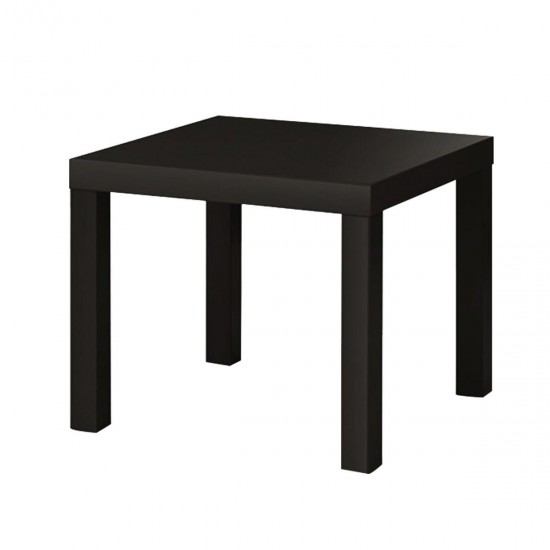 45x45x43cm Black Wooden Square Coffee Tea Bedside Table