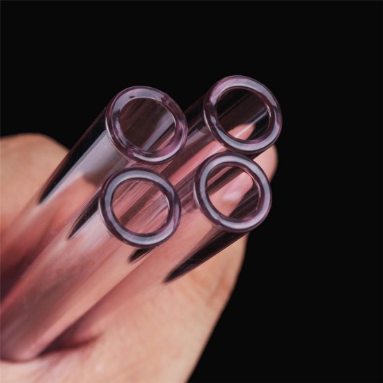 4Pcs 150mm Transparent Purple Borosilicate Glass Tube Tubing Pyrex Tubes Blowing Tube Test Tube 12mm OD 2.2 Thick Wall