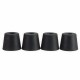 4Pcs Black 20×15×17mm Chair Table Leg Recessed Rubber Feet Pads Rubber Protector