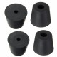 4Pcs Black 20×15×17mm Chair Table Leg Recessed Rubber Feet Pads Rubber Protector