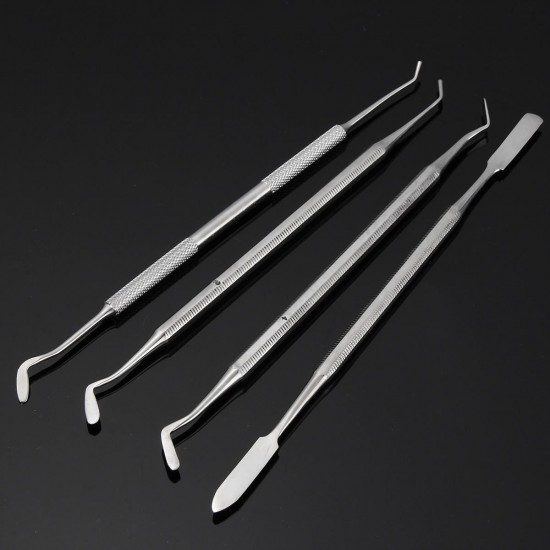 4Pcs Composite Dental Filling Instrument Probe Scaler Spatula Plugger Tools