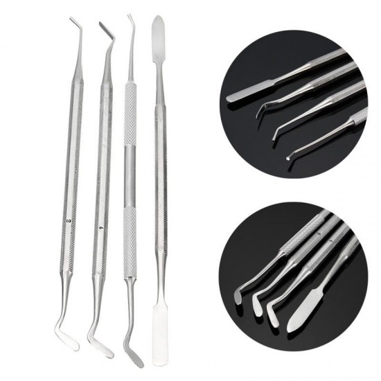 4Pcs Composite Dental Filling Instrument Probe Scaler Spatula Plugger Tools