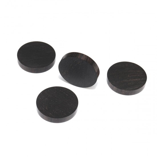 4Pcs Ebony Speaker Spike Isolation Stand Wooden Copper Tip Feet Spike with 23mm Base Pad