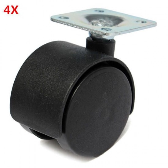 4Pcs Office Chair Swivel Castors Caster Wheels Nylon Chair Wheels