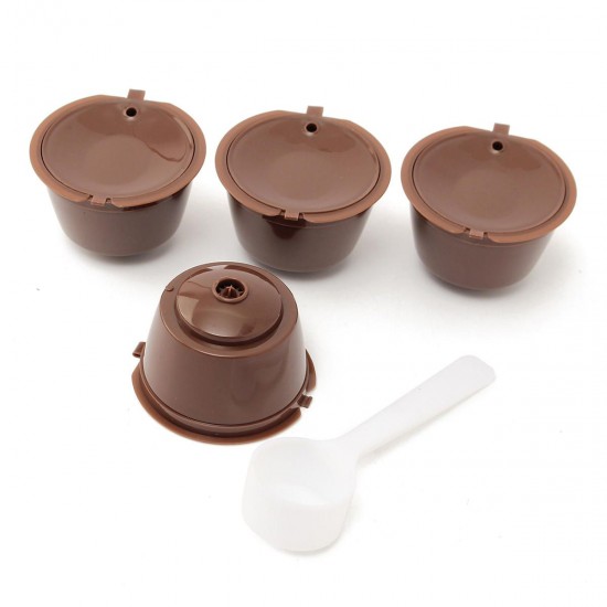 4Pcs Reusable Coffee Capsules Coffee Filter for Dolce Gusto Machine