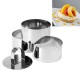 4Pcs Stainless Steel DIY Cake Mould Food Cooking Pusher & Round Rings Baking Tools