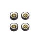 4Pcs Wheels Alloy Rubber Tire Axle Brake Disc for 1:64 Hot Wheel Tomy Car Model