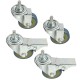 4pcs Heavy Duty Rubber Swivel Castor Wheels Trolley Furniture Caster